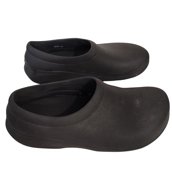 CROCS On The Clock Work Mens Size 11 Black Slip On Comfort Clogs Shoes black - Picture 2 of 9